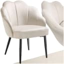 tectake Cocktailsessel Hellen Schwarz Samt gepolstert Bild 1