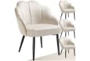 tectake Cocktailsessel Hellen Schwarz Samt (4er Set) Bild 3