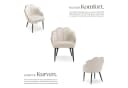 tectake Cocktailsessel Hellen Schwarz Samt (4er Set) Bild 5