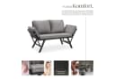 tectake Loungeset Sintra Rattan Gartenlounge Hellgrau/Schwarz Bild 4