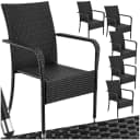 TECTAKE Rattanstuhl Girona Set 6-tlg. Stapelbar Gartenstuhl Bild 1