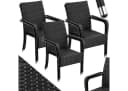 TECTAKE Rattanstuhl Girona Set 6-tlg. Stapelbar Gartenstuhl Bild 3
