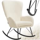 tectake Schaukelstuhl Swing Beige/Schwarz mit abnehmbarem Polster Bild 1