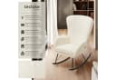 tectake Schaukelstuhl Swing Beige/Schwarz mit abnehmbarem Polster Bild 2