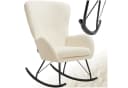 tectake Schaukelstuhl Swing Beige/Schwarz mit abnehmbarem Polster Bild 3