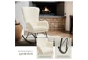 tectake Schaukelstuhl Swing Beige/Schwarz mit abnehmbarem Polster Bild 5