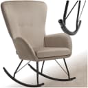 TECTAKE Schaukelstuhl Relaxsessel Swing mit Stahlkufen und dicker Polsterung Bild 1