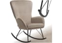 TECTAKE Schaukelstuhl Relaxsessel Swing mit Stahlkufen und dicker Polsterung Bild 3