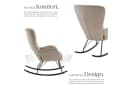 TECTAKE Schaukelstuhl Relaxsessel Swing mit Stahlkufen und dicker Polsterung Bild 4