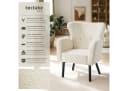 tectake Relaxsessel Vänersborg Creme Bouclé Polstersessel Bild 2