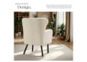 tectake Relaxsessel Vänersborg Creme Bouclé Polstersessel Bild 5