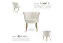 tectake Sessel Stella Kunstfell Creme Gold Dicke Polsterung Bild 4