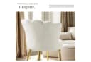 tectake Sessel Stella Kunstfell Creme Gold Dicke Polsterung Bild 5