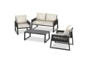 tectake Gartenlounge-Set 4-tlg. Grau Rope-Design Aluminium Bild 2