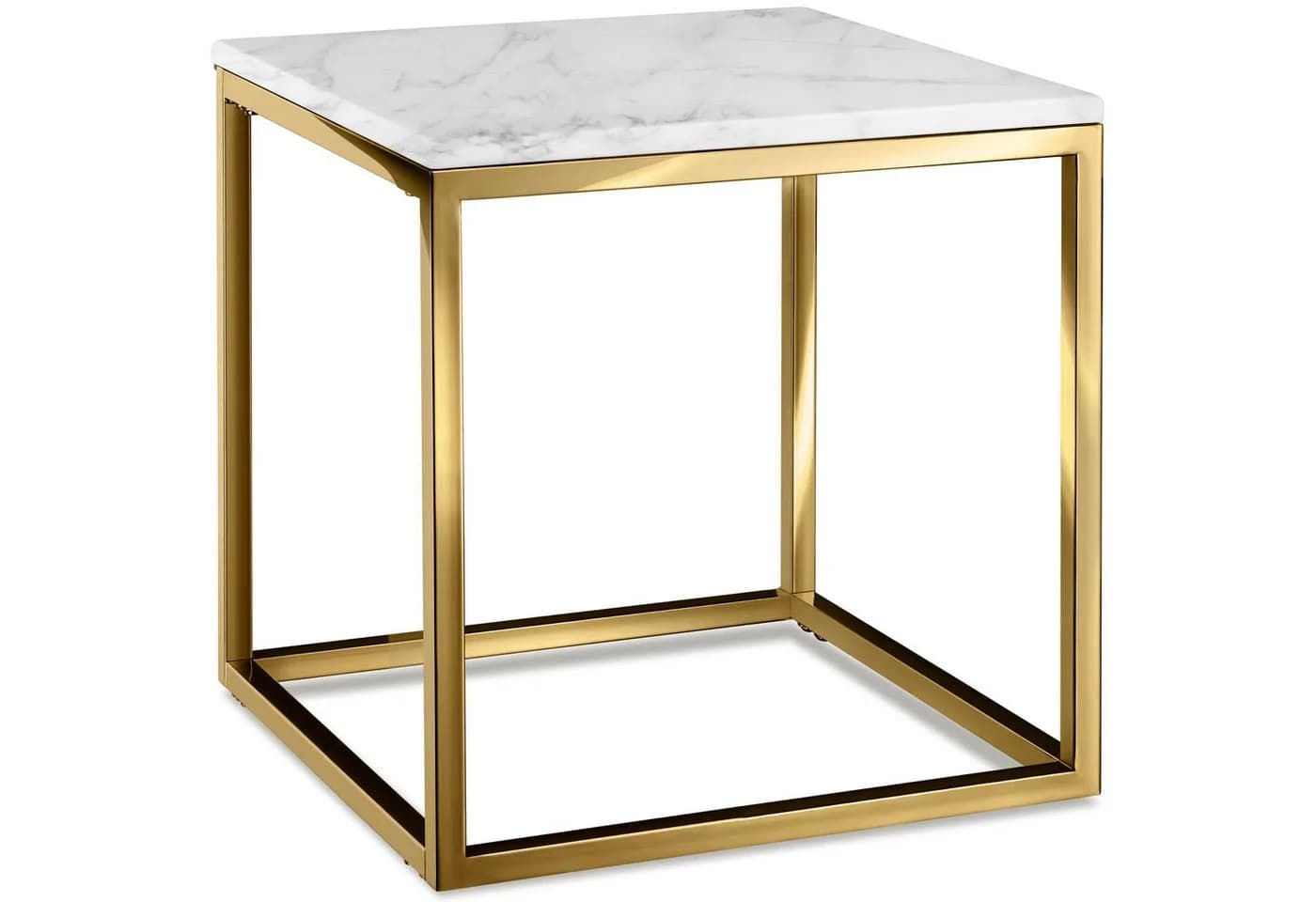 tectake Beistelltisch Alysia Modern Marmoroptik Gold - Bild 3