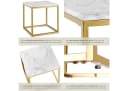 tectake Beistelltisch Alysia Modern Marmoroptik Gold Bild 5