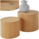 Moderner Couchtisch und Beistelltisch mit Eichenfurnier Bild 1
