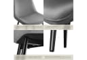 TECTAKE Esszimmerstuhl Monroe gepolstert grau Samtoptik 8er Set Bild 5