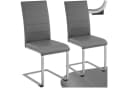 tectake Esszimmerstuhl Schwingstühle Grau Kunstleder 2er Set Bild 2