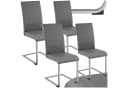 TECTAKE Esszimmerstuhl Set 4-tlg. Grau Kunstleder Schwingstuhl Bild 2