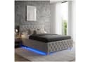 tectake Polsterbett Dunkelgrau mit LED & Stauraum Bild 3
