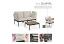 tectake Gartenlounge-Set 3-tlg. Aluminium Grau mit verstellbarer Lehne Bild 4