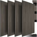 tectake Akustikpaneele Eiche Grau MDF Echtholzfurnier Bild 1