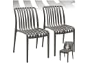 tectake Gartenstuhl Alcudia Stapelbar Grau 2 St Bild 2