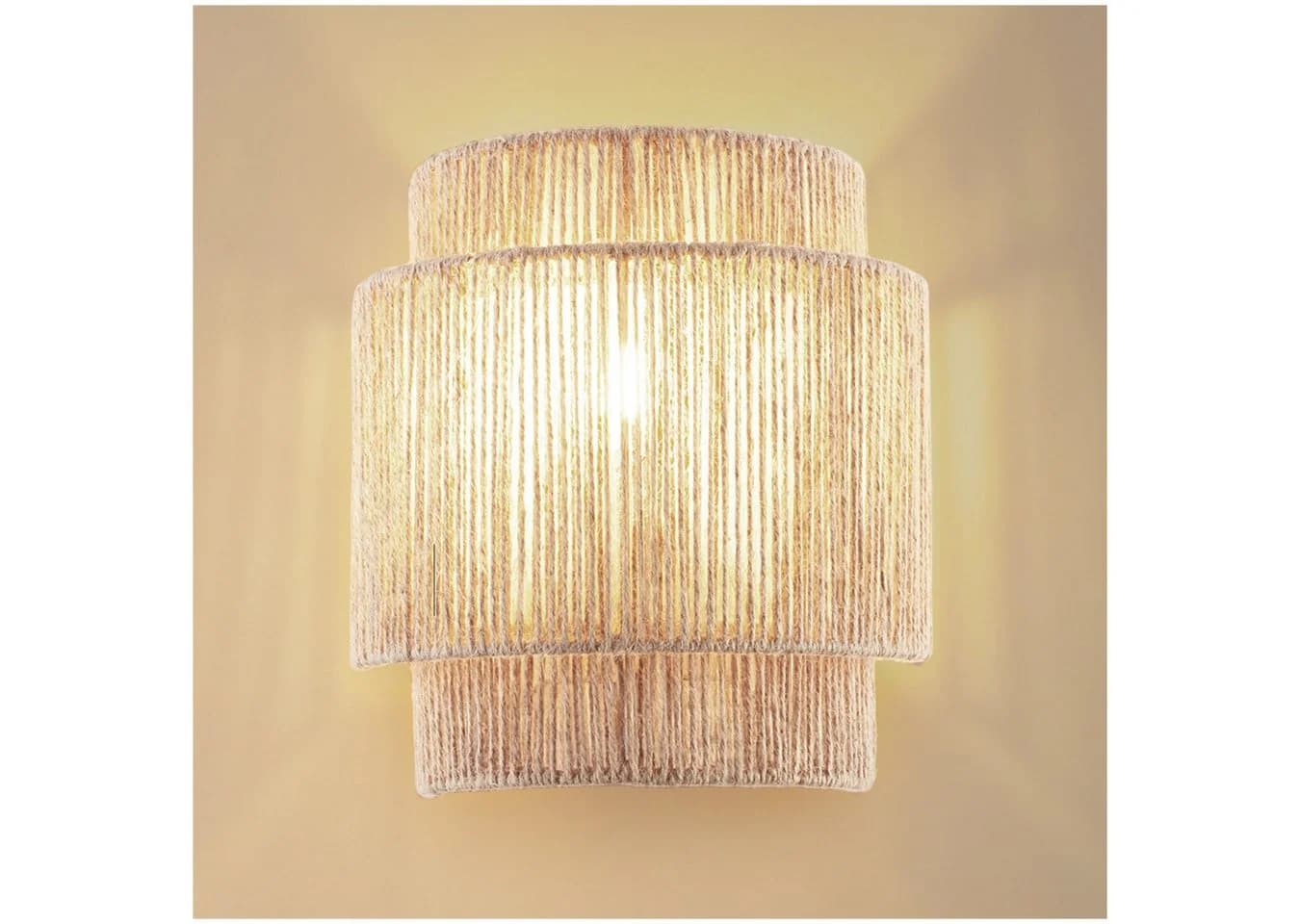 tectake Wandleuchte Lignea Lux Jute Boho-Stil Wandlampe - Bild 2