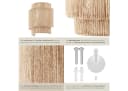 tectake Wandleuchte Lignea Lux Jute Boho-Stil Wandlampe Bild 4