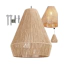 tectake Deckenleuchte Suri Boho-Stil Jute Pendelleuchte Bild 1