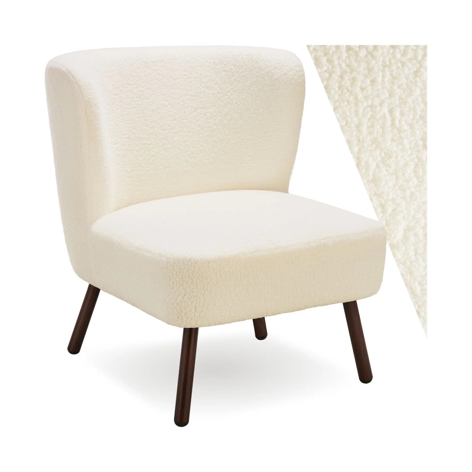 tectake Teddy-Cocktailsessel Bouclé-Bezug