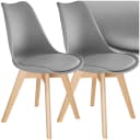 tectake Esszimmerstuhl Frederikke Grau Skandinavisch 2er Set Bild 1