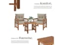 tectake Lounge-Set Eivissa 3-tlg. Polyrattan Akazienholz Bild 3