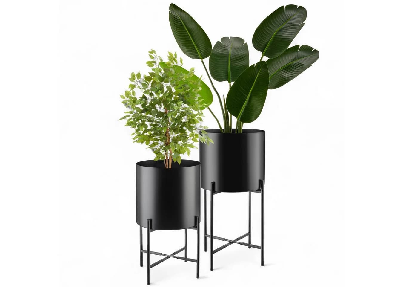 tectake Pflanzenständer 2-teilig Industrial Style Schwarz - Bild 3