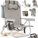tectake Aluminium Strandstuhl klappbar mit Rucksackfunktion Bild 1