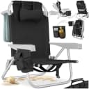 tectake Aluminium Strandstuhl klappbar mit Rucksackfunktion Bild 1