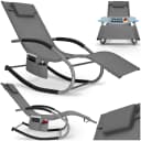 tectake Gartenliege Taya Grau Ergonomisch Mit Kissen Bild 1