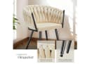 tectake Esszimmerstuhl Astano 4er Set Sand Schwarz Samt Bild 4