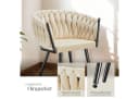 TECTAKE Esszimmerstuhl Astano 6er Set Sand Schwarz Samt Bild 4