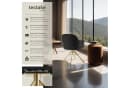 TECTAKE Samt-Drehstuhl 6er Set Schwarz/Gold mit 360° Drehfunktion Bild 1