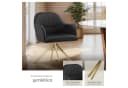 TECTAKE Samt-Drehstuhl 6er Set Schwarz/Gold mit 360° Drehfunktion Bild 4