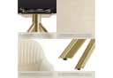 tectake Esszimmerstuhl Samt-Drehstuhl Lona Beige/Gold Bild 5