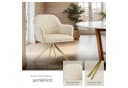 TECTAKE Samt-Drehstuhl Lona 6er Set Creme/Gold Gepolstert Bild 4