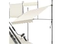 tectake Klemm-Senkrechtmarkise Beige mit Handkurbel Bild 2