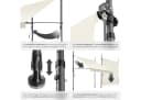 tectake Klemm-Senkrechtmarkise Beige mit Handkurbel Bild 5