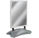 tectake Plakatständer DIN A1 Doppelseitig Grau Aluminium Bild 2