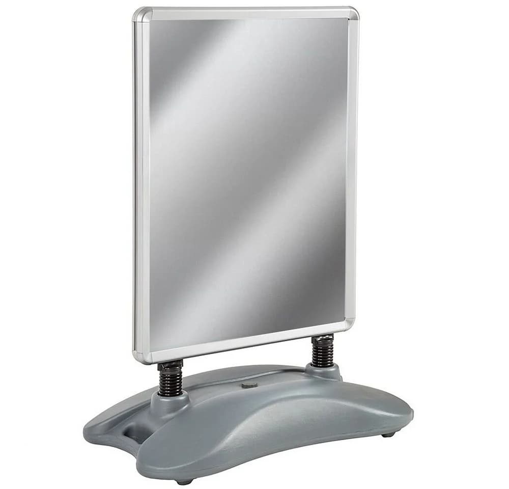 tectake Plakatständer DIN A1 Doppelseitig Grau Aluminium - Bild 2