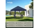 tectake Pavillon Linosa Faltbar Blau/Weiß Bild 1