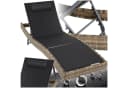tectake Gartenliege Moana Natur Rattan mit Kopfkissen Bild 2